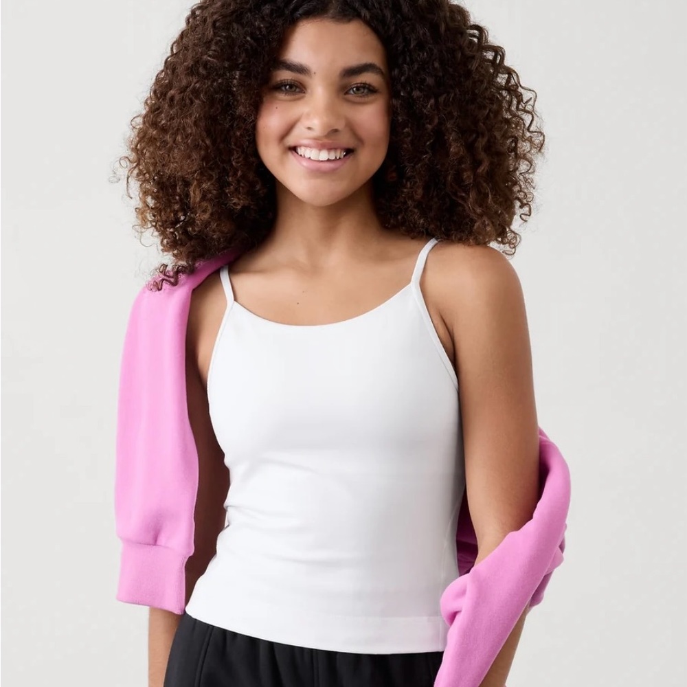 Athleta Girl Right Moves Cami in Bright White w Built-in Bra S/7